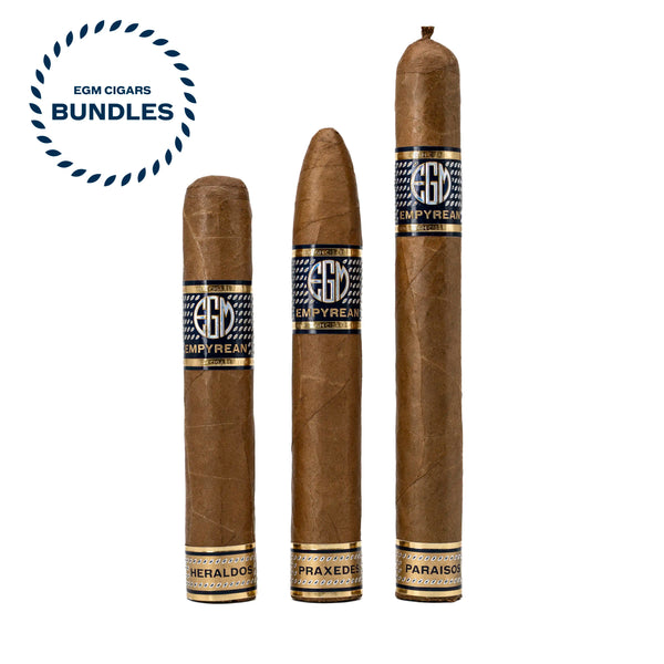 The EGM Empyrean Bundle with Heraldos, Praxedes and Paraisos cigars