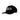 EGM Bleco black cap with front embroidery, three-quarter view