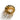 HALO cigar rest in 18k yellow gold, angled view