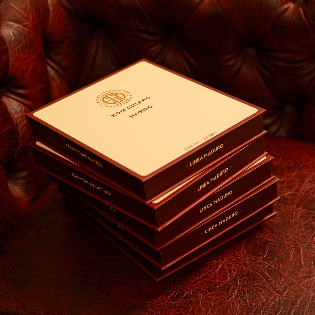 EGM Maduro Gift Box, three-cigar gift box from the EGM Linea Maduro